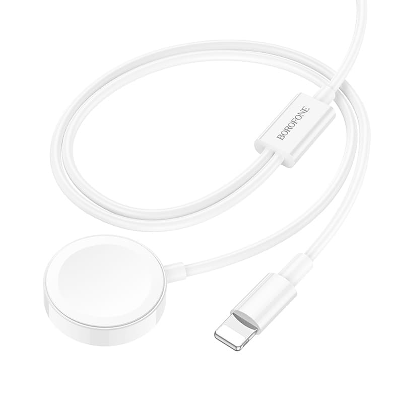 Bezdrátová nabíječka Borofone BQ22 2v1 pro mobilní telefon - iWatch bílá - náhled 3