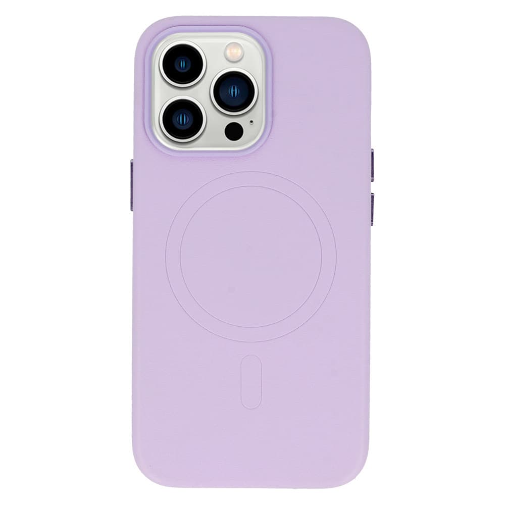 Zadní kryt MagSafe Leather pro Iphone 15 Plus Purple - náhled 3
