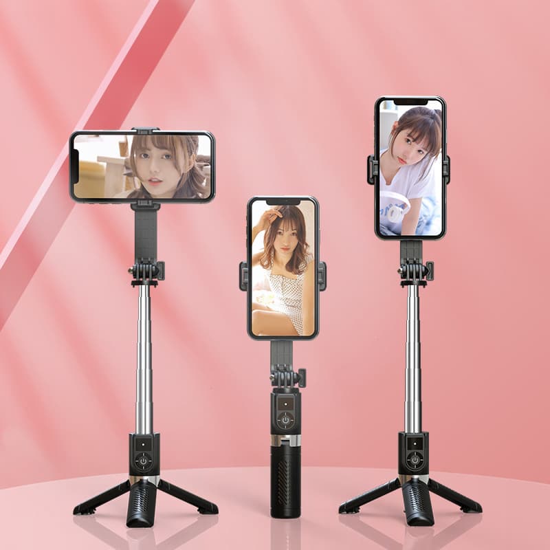 Bluetooth selfie tyč mini P09 se stativem černá - náhled 3