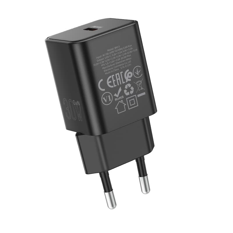 Adaptér Borofone BN13 s funkcí rychlonabíjení 30W černý - náhled 3