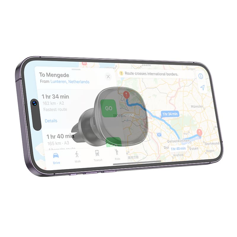 Magnetický držák do auta na větrací mřížku Borofone BH102 Cloud černý - náhled 3
