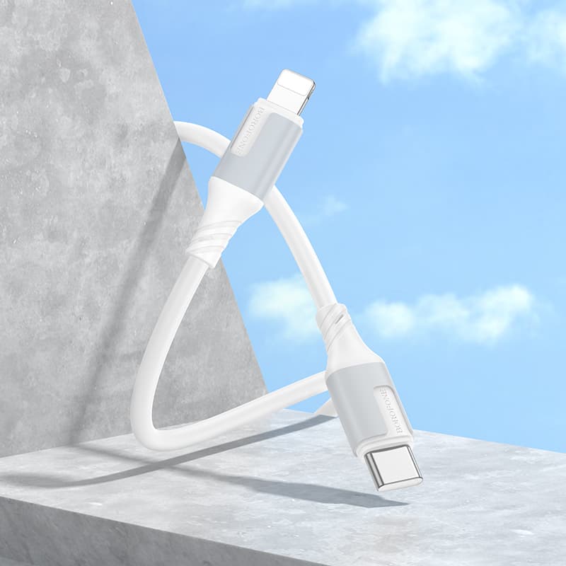 Borofone kabel BX101 Creator - Type C to Lightning - PD 27W 3A 1 metr bílý - náhled 3