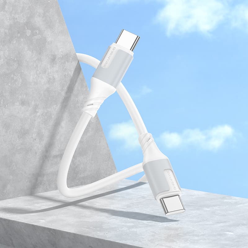 Borofone kabel BX101 Creator - typ C na typ C - 60W 3A 1 metr bílý - náhled 3
