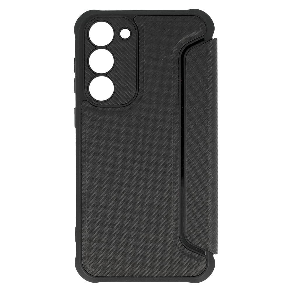 Knížkové pouzdro TopQ Razor Carbon pro Samsung Galaxy S23 Plus černé - náhled 3