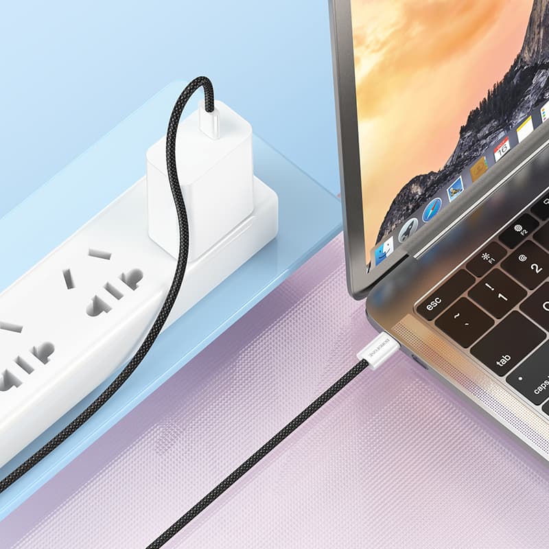 Borofone Cable BX103 Original - Typ C na Typ C - 60W 3A 1 metr černý - náhled 3
