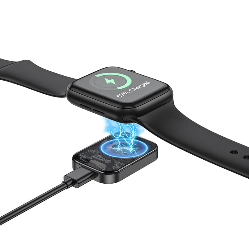 Bezdrátová nabíječka Borofone BQ25 na hodinky iWatch 2,5W šedá - náhled 3
