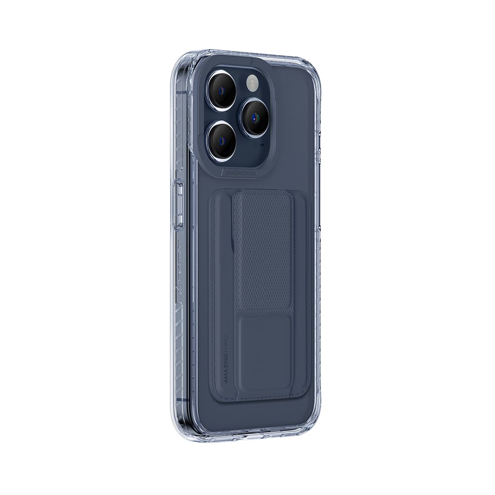 Zadní kryt Amazing Thing Titan Pro Mag Wallet Case 10FT IP156.1PTWBU pro iPhone 15 Pro navy se stojánkem - náhled 3