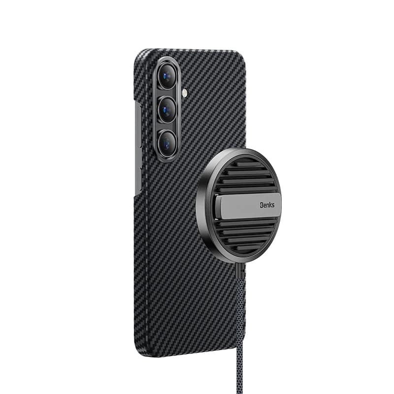 Zadní kryt Magnetic Armor Air Kevlar 600D pro Samsung Galaxy S24 černý - náhled 3