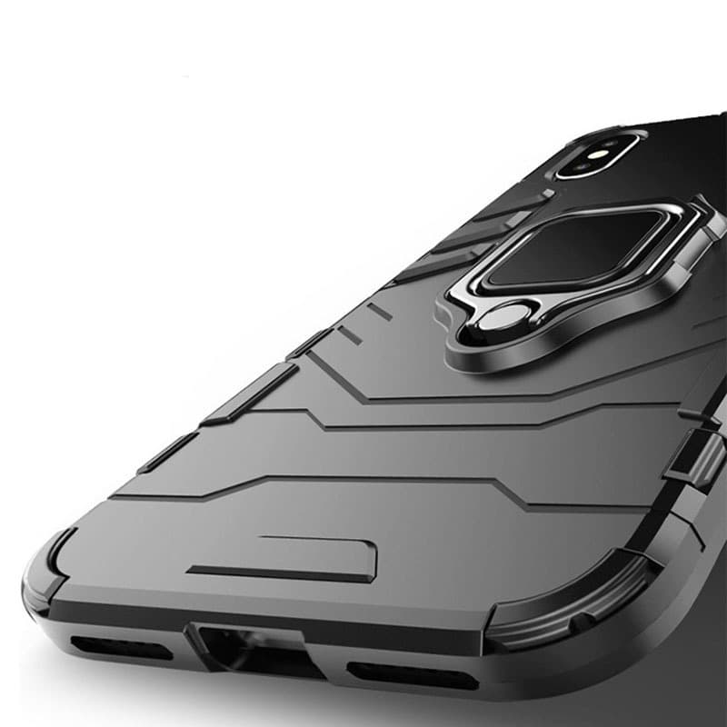 Ultra odolný zadní kryt pro Samsung A55 černý s prstenem - náhled 3