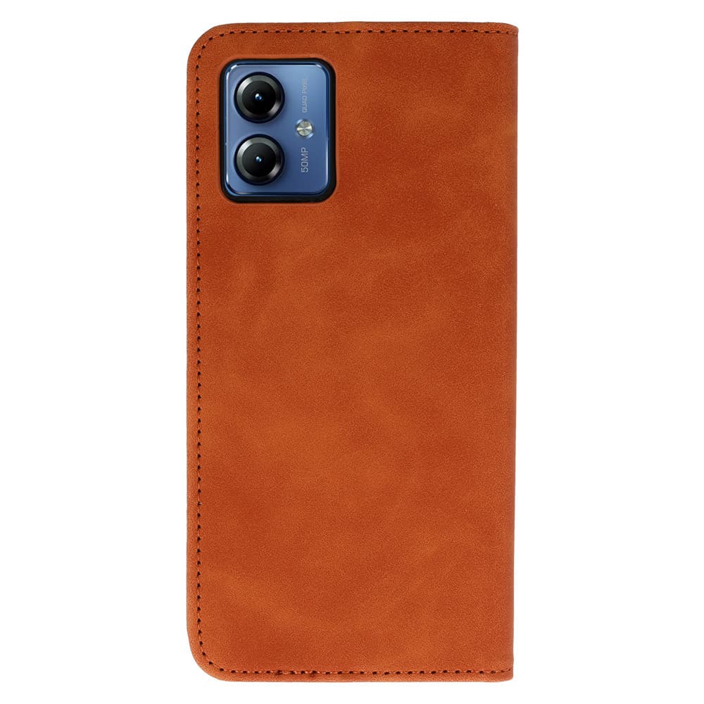 Knížkové pouzdro Wonder Prime pro Motorola Moto G14 hnědé - náhled 3