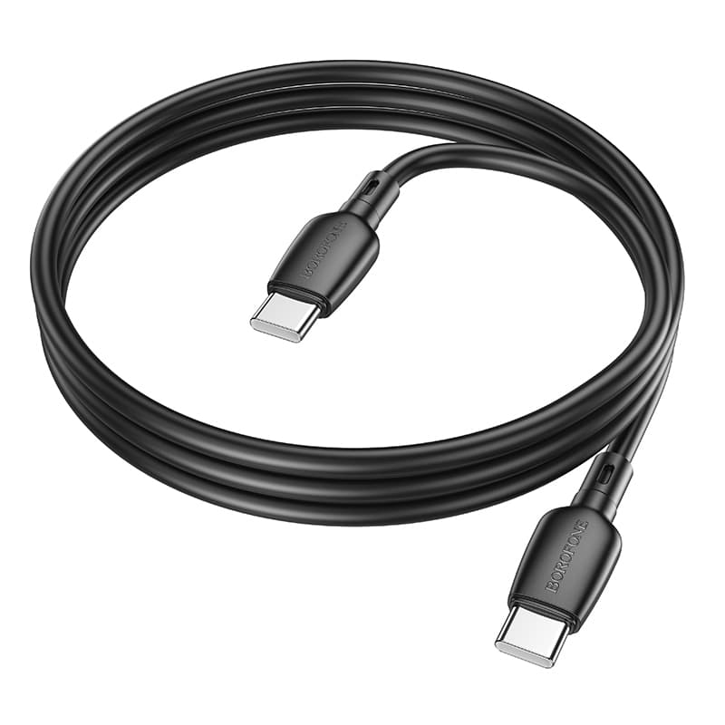 Datový kabel Borofone BX93 Super Power - typ C na typ C - 60W 3A 1 m černý - náhled 3