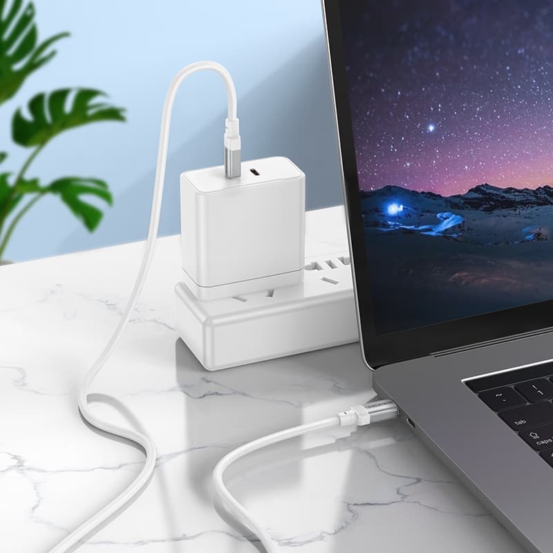 Datový kabel Borofone BX108 Start USB-C - USB-C 60W 3A 1 metr zlatý - náhled 3