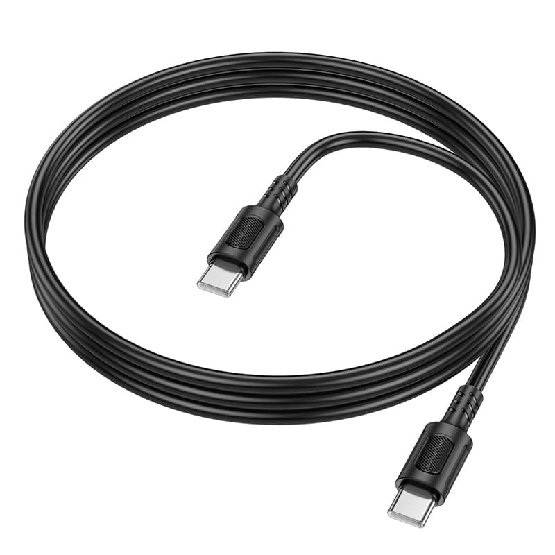 Datový kabel Borofone BX111 Feliz USB-C - USB-C 60W 3A 1 metr černý - náhled 3