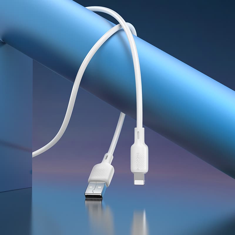 Datový kabel Borofone BX113 Lenny USB-A - Lightning 2,4A 1m bílý - náhled 3