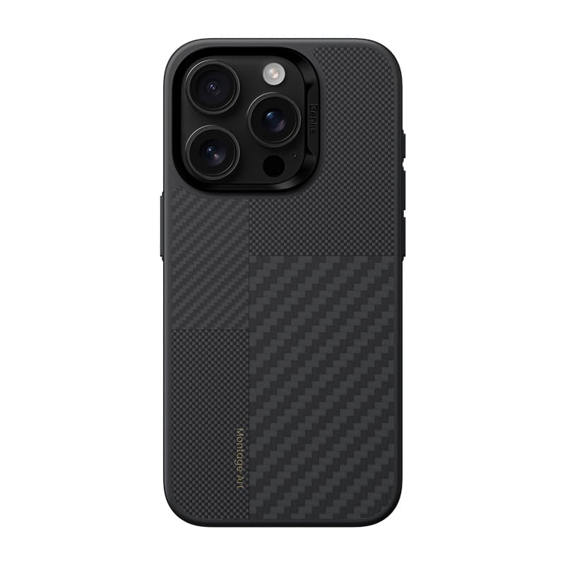 Zadní kryt Benks Montage Magnetic Armor Air Kevlar Metal Frame 600D pro iPhone 16 Pro černý - náhled 3