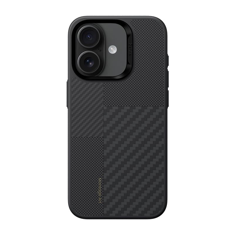 Zadní kryt Benks Montage Magnetic Armor Air Kevlar Metal Frame 600D pro iPhone 16 Plus černý - náhled 3