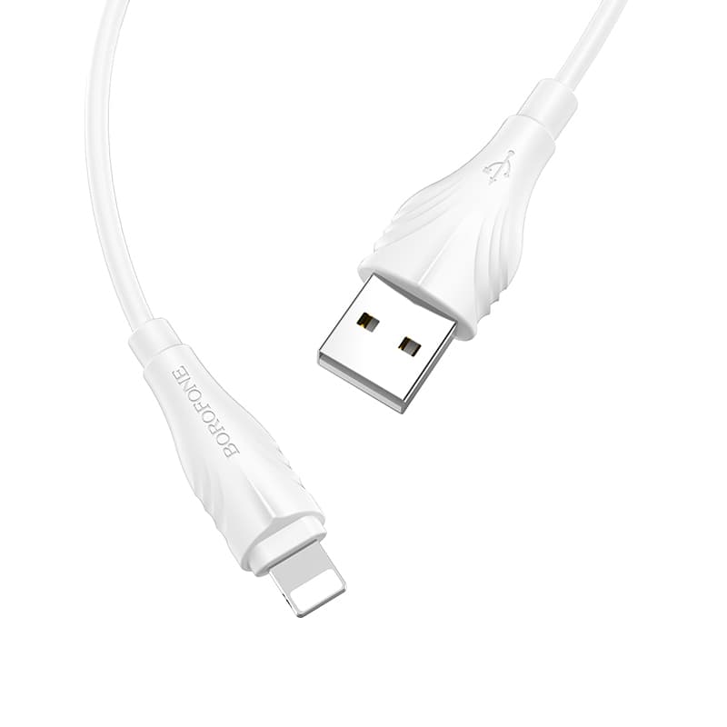 Datový kabel Borofone BX18 Optimal USB-A - Lightning 2A 1m bílý - náhled 3