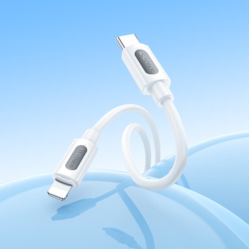 Datový kabel Borofone BX114 Structure USB-C - Lightning PD 27W 1m bílý - náhled 3