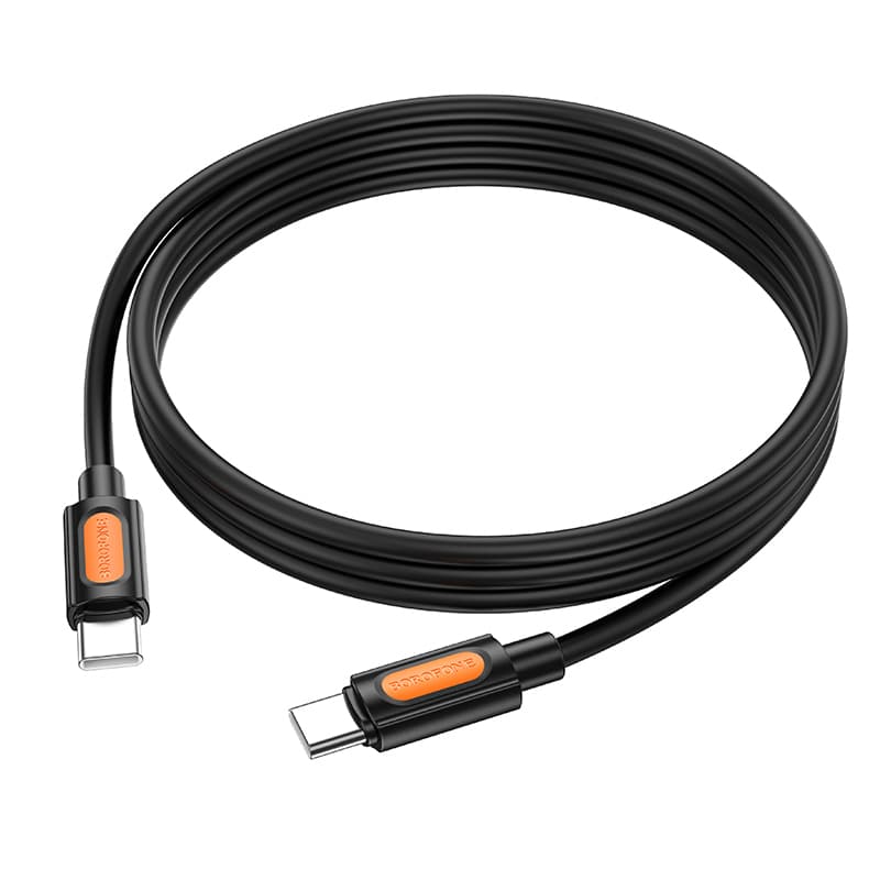 Datový kabel Borofone BX114 Structure USB-C - USB-C PD 60W 3A 1m černý - náhled 3