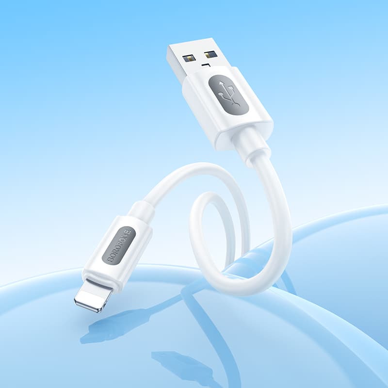 Datový kabel Borofone BX114 Structure USB-A - Lightning 2.4A 1m bílý - náhled 3