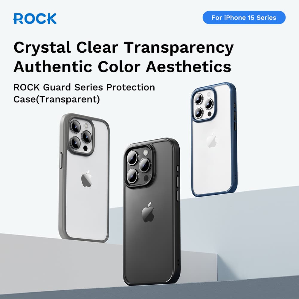 Zadní kryt Rock Guard Series pro iPhone 16 Plus clear-black - náhled 3