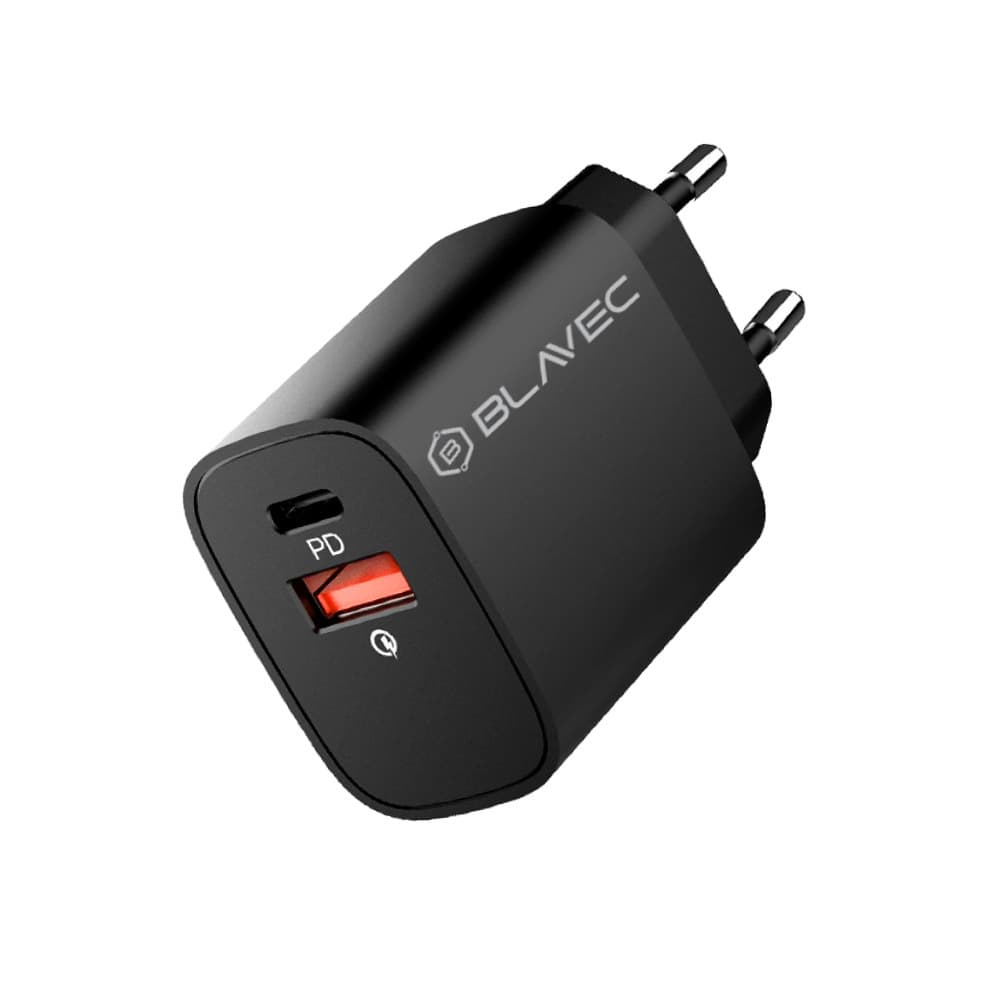 Adaptér Blavec BC2 s funkcí rychlonabíjení 20W Dual (TCBC2-UCB20) černý - náhled 3
