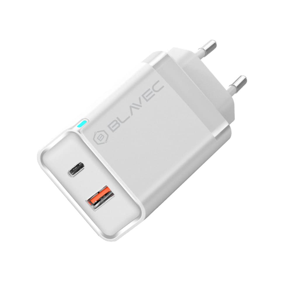 Adaptér Blavec BC5 GaN s funkcí rychlonabíjení 45W 3A (TCBC5G-UCW453A) bílý - náhled 3