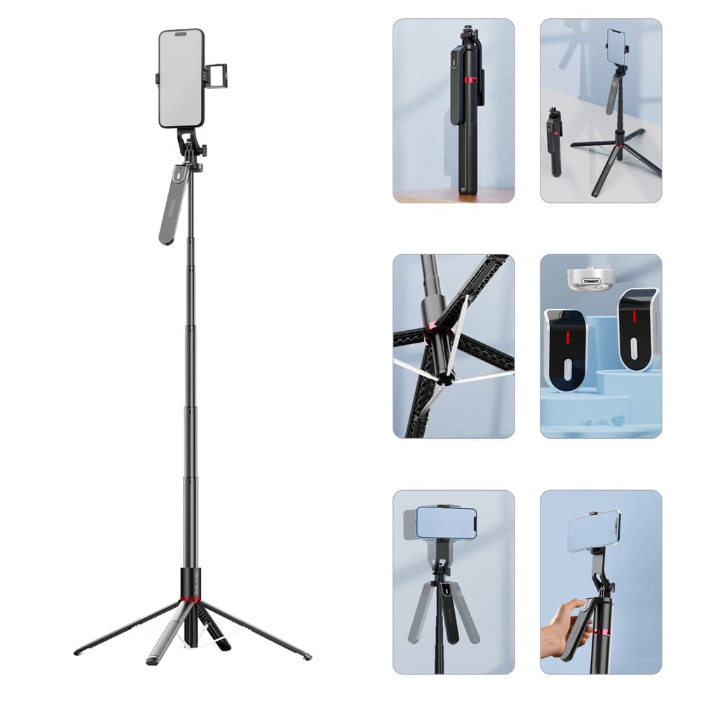 Selfie tripod tyč Blavec Aluminium Fusion P08 2,2m (SSFP08-TR1LB22) černá - náhled 3
