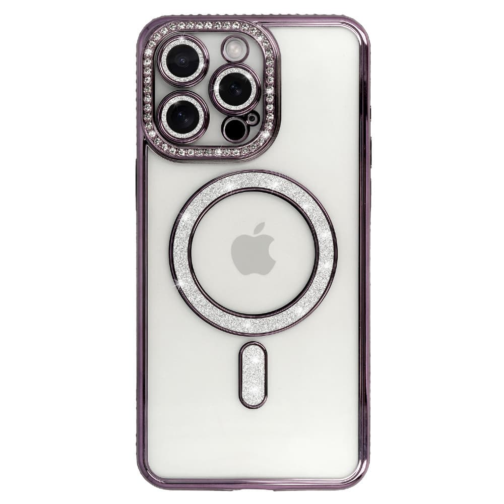 Zadní kryt Bling Magsafe pro iPhone 15 Pro fialový - náhled 3