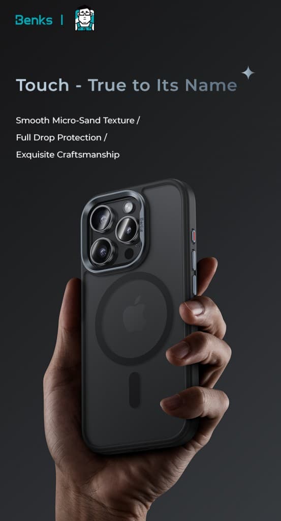 Zadní kryt Benks Magnetic Mist Metal Frame pro iPhone 16 Plus black - náhled 3