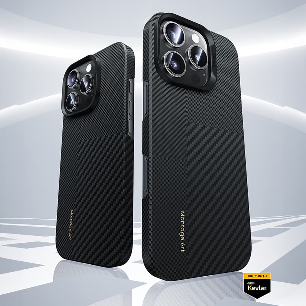 Zadní kryt Benks Montage Magnetic Armor Air Kevlar PC Frame 600D+1500D (MB65) pro iPhone 16 Pro black - náhled 3
