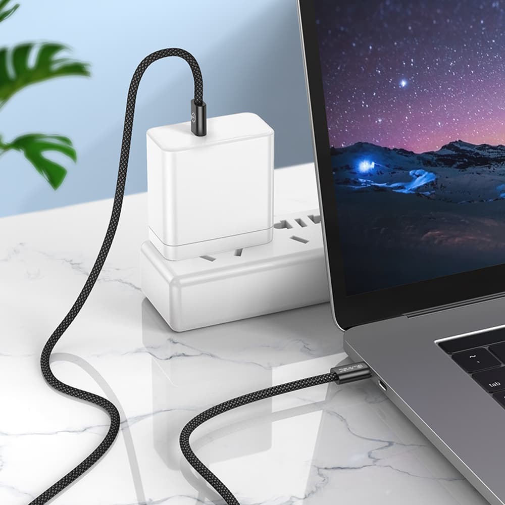 Datový kabel Blavec Candy Braided USB-C - USB-C PD 60W 3A 2m (CCA-CC3B20) černý - náhled 3