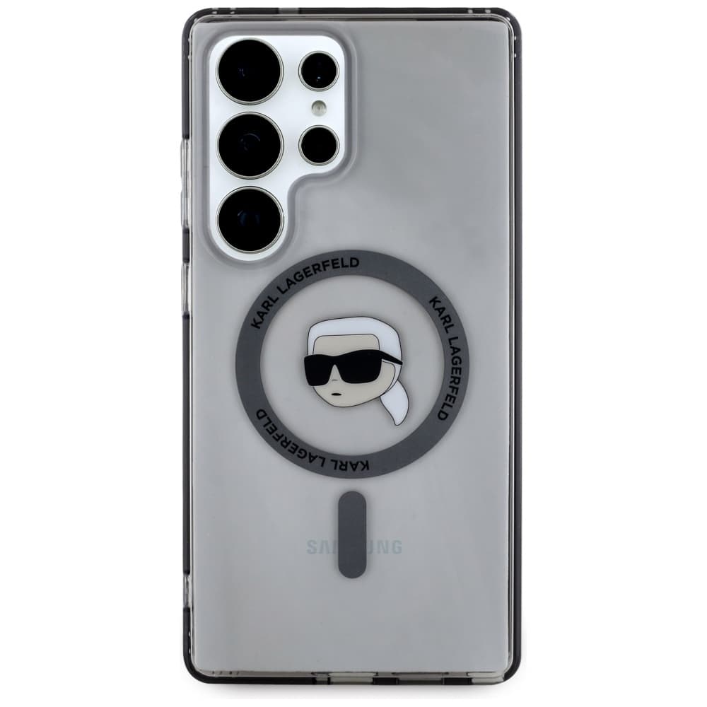 Originální zadní kryt KARL LAGERFELD Button Karl Head Printed Logo Magsafe pro Samsung Galaxy S25 Ultra black - náhled 3