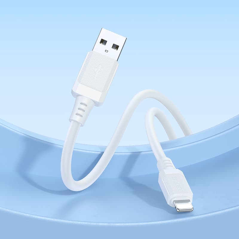 Datový kabel Borofone BX115 Lotto USB-A - Lightning 2,4A 1m bílý - náhled 3
