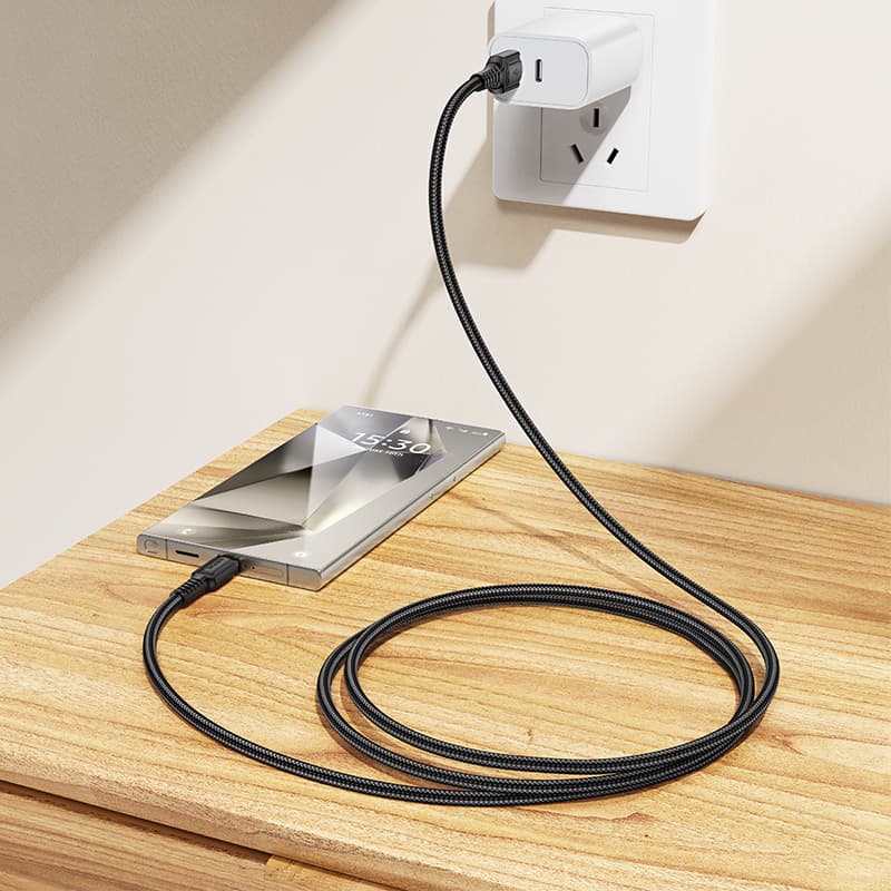 Datový kabel Borofone BX116 Certain USB-A - USB-C 3A 1m černý - náhled 3