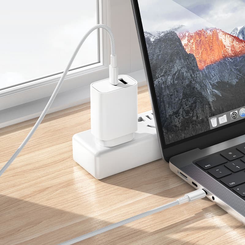 Datový kabel Borofone BX117 Source USB-C - USB-C PD 60W 3A 1m bílý - náhled 3