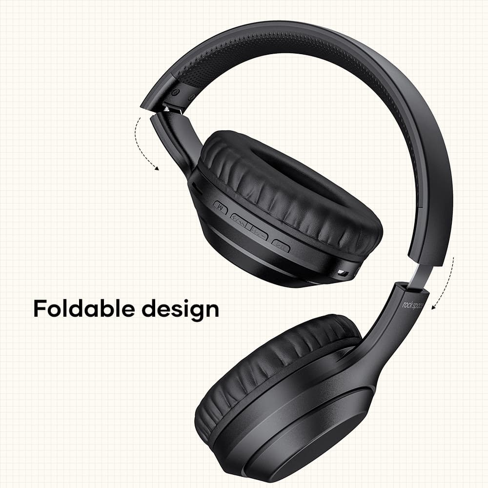 Bezdrátová sluchátka Rock O2 bluetooth černá - náhled 3