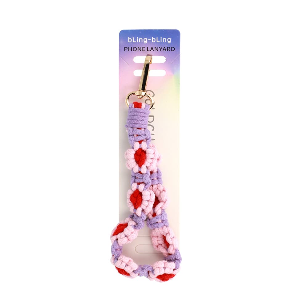 Šňůrka na mobil Crochet flower GC-HR02 - náhled 3
