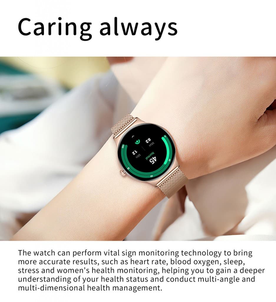 Smartwatch Blavec M01 Vesta HD AMOLED (SWM01-RG) růžově zlaté - náhled 3