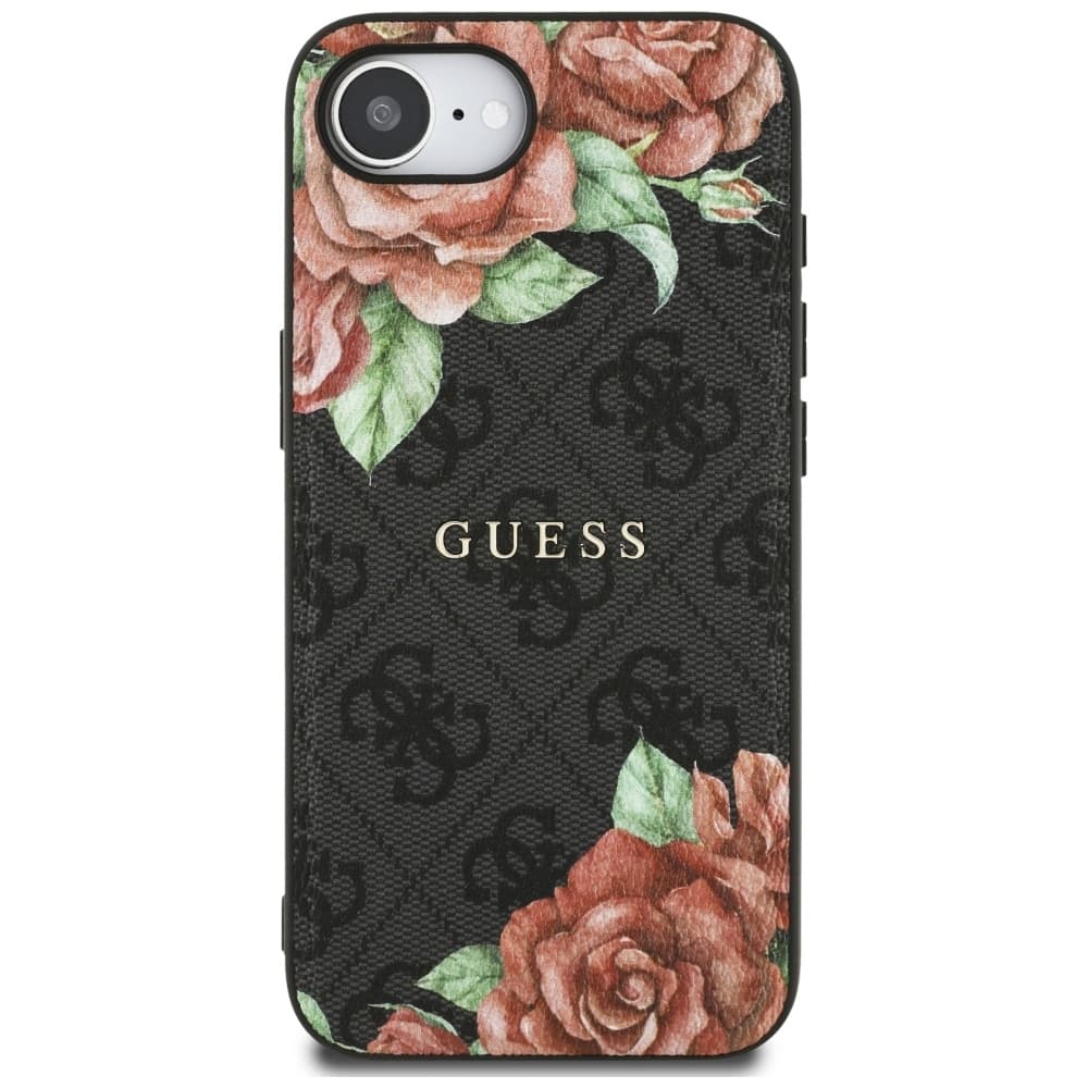 Zadní kryt GUESS 4G Flowers Print MagSafe pro iPhone 16e black - náhled 3