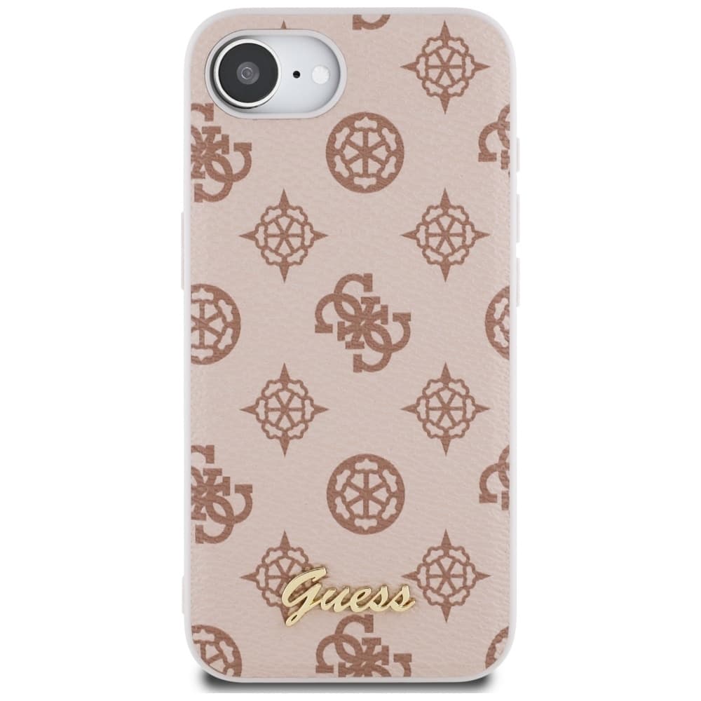 Zadní kryt GUESS Peony Script Logo MagSafe pro iPhone 16e brown - náhled 3