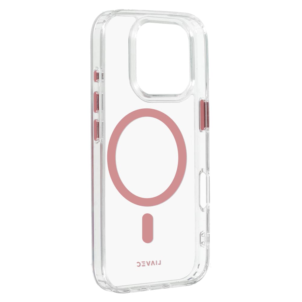 Zadní kryt Liavec Glossy Magsafe Clear pro iPhone 16 Pro pink - náhled 3