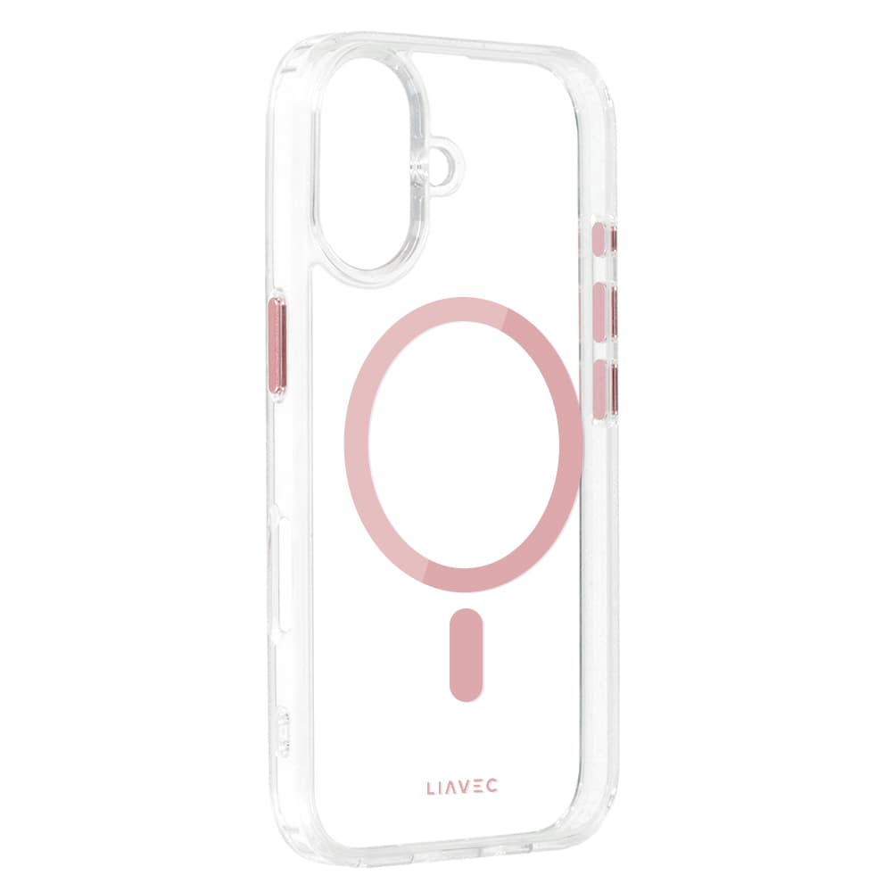 Zadní kryt Liavec Glossy Magsafe Clear pro iPhone 16 pink - náhled 3