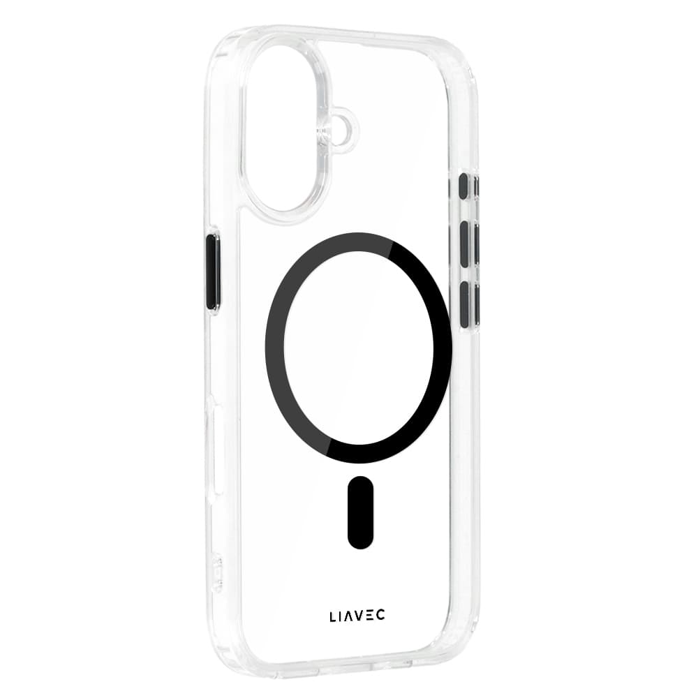 Zadní kryt Liavec Glossy Magsafe Clear pro iPhone 16 black - náhled 3