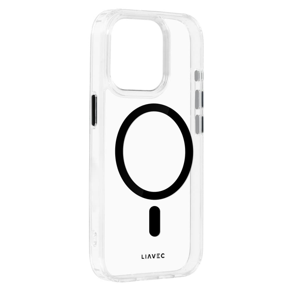 Zadní kryt Liavec Glossy Magsafe Clear pro iPhone 15 Pro black - náhled 3