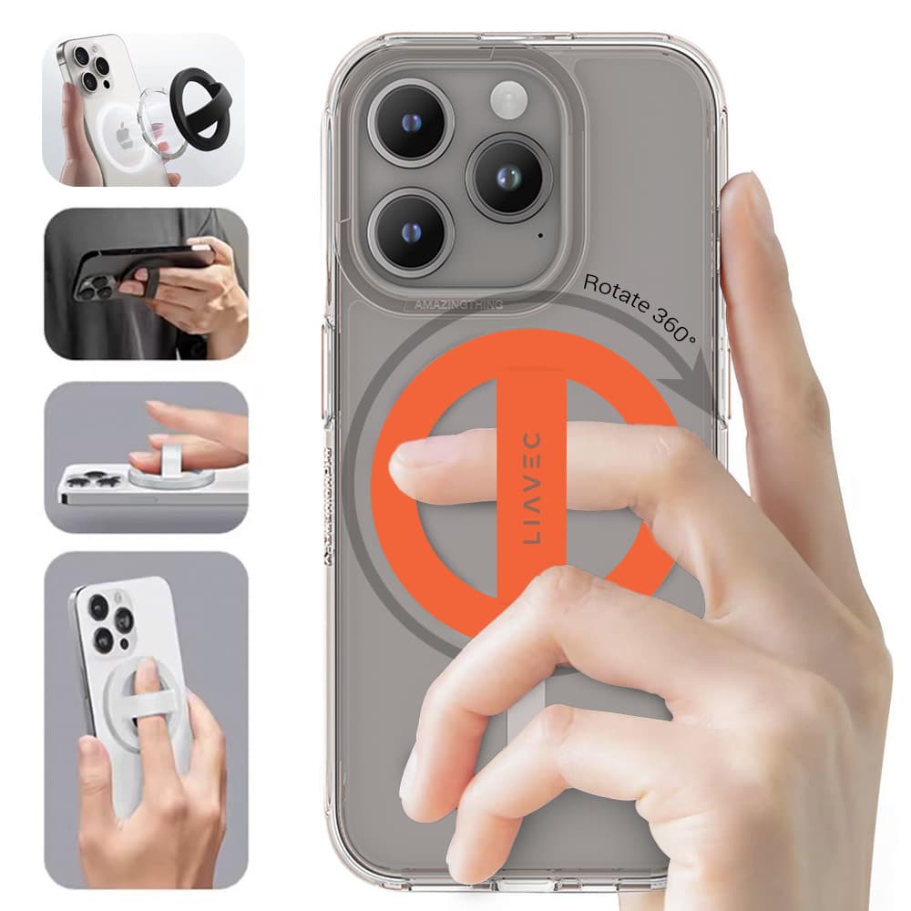 Prsten na mobil Liavec Magsafe orange - náhled 3