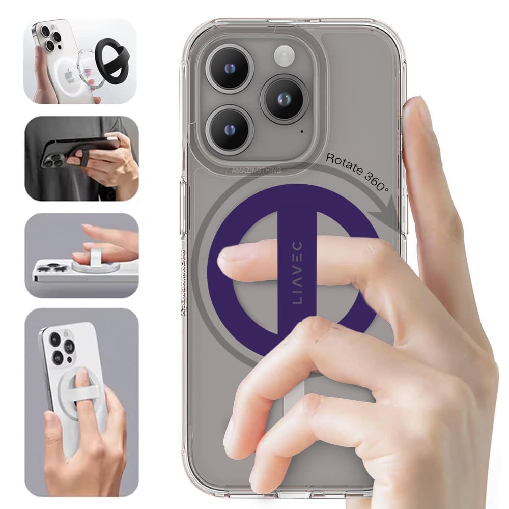 Prsten na mobil Liavec Magsafe purple - náhled 3