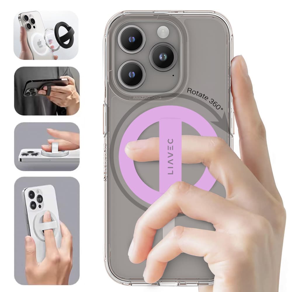 Prsten na mobil Liavec Magsafe light purple - náhled 3