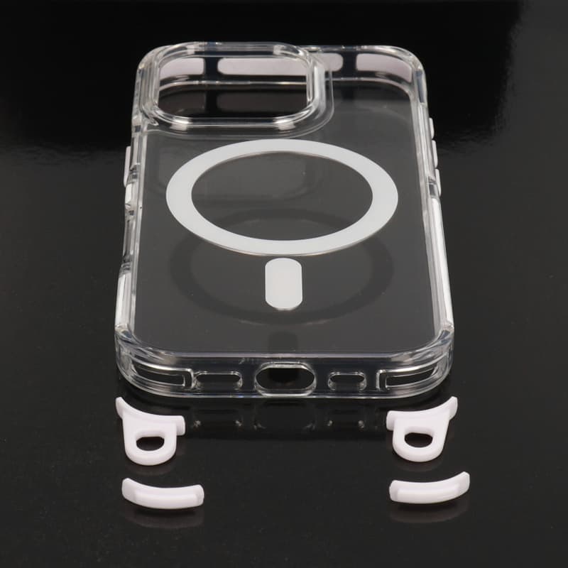 Zadní kryt Tel Protect Strap Clear pro iPhone 15 Pro white - náhled 3