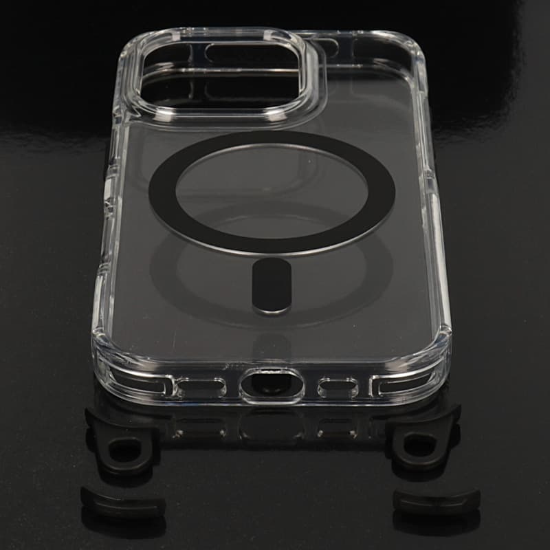 Zadní kryt Tel Protect Strap Clear pro iPhone 15 Pro black - náhled 3